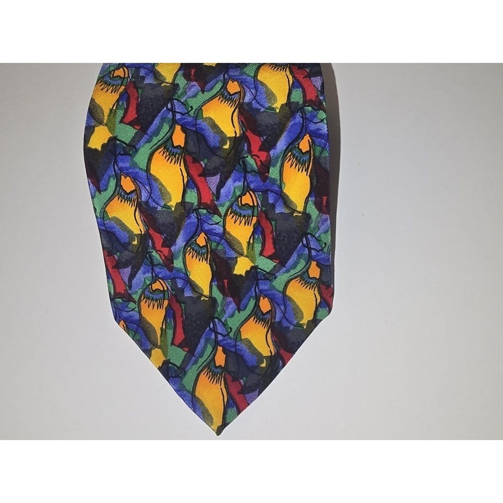 Stonehenge Ltd Cocktail Collection Silk Tie Mens Abstract Stained Glass USA Made